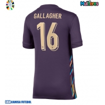 Camisa de Futebol Inglaterra Conor Gallagher #16 Equipamento Secundário Mulheres Europeu 2024 Manga Curta